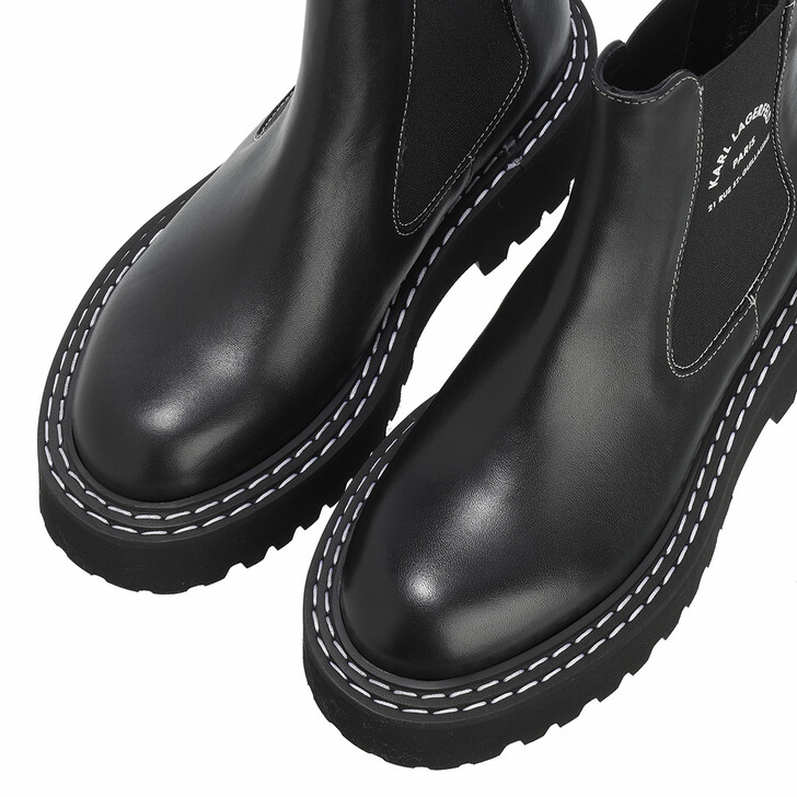 Karl Lagerfeld Patrol Ii Gore Boot Shine Black Leather | Ankle Boot |  fashionette