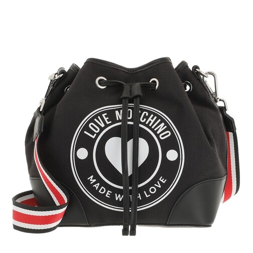 Love Moschino Borsa Canvas Nero Bucket Bag