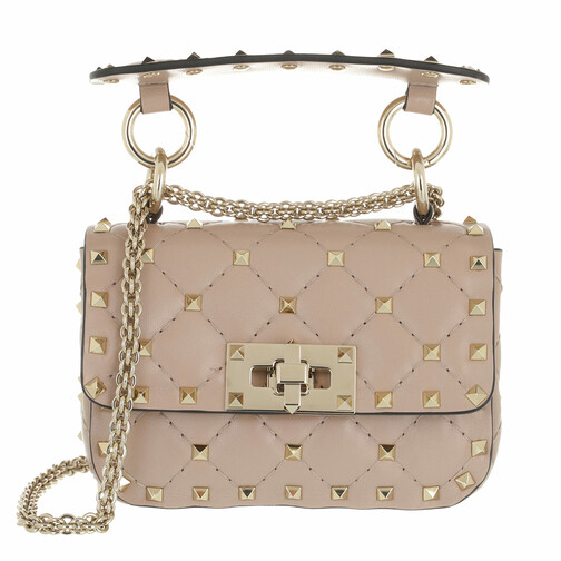 Valentino Garavani Micro Rockstud Spike Shoulder Bag Poudre Mini Bag