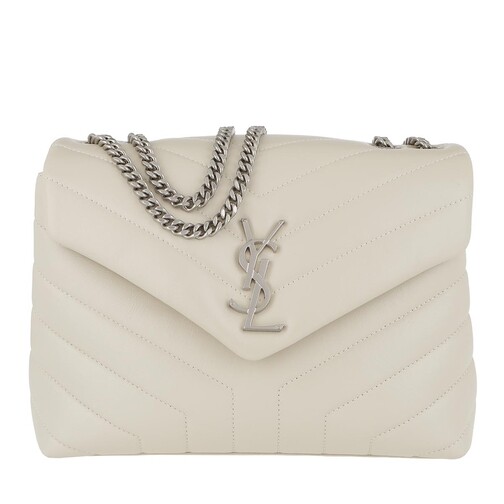 Saint Laurent LouLou S Shoulder Bag Quilted Leather Crema Soft