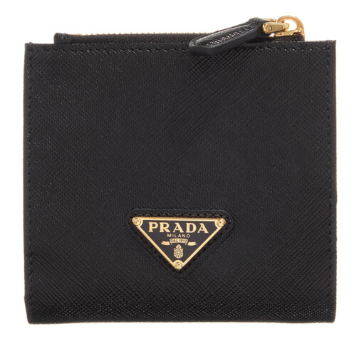 Prada Small Wallet Logo Black Purse