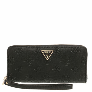 black leather guess wallet