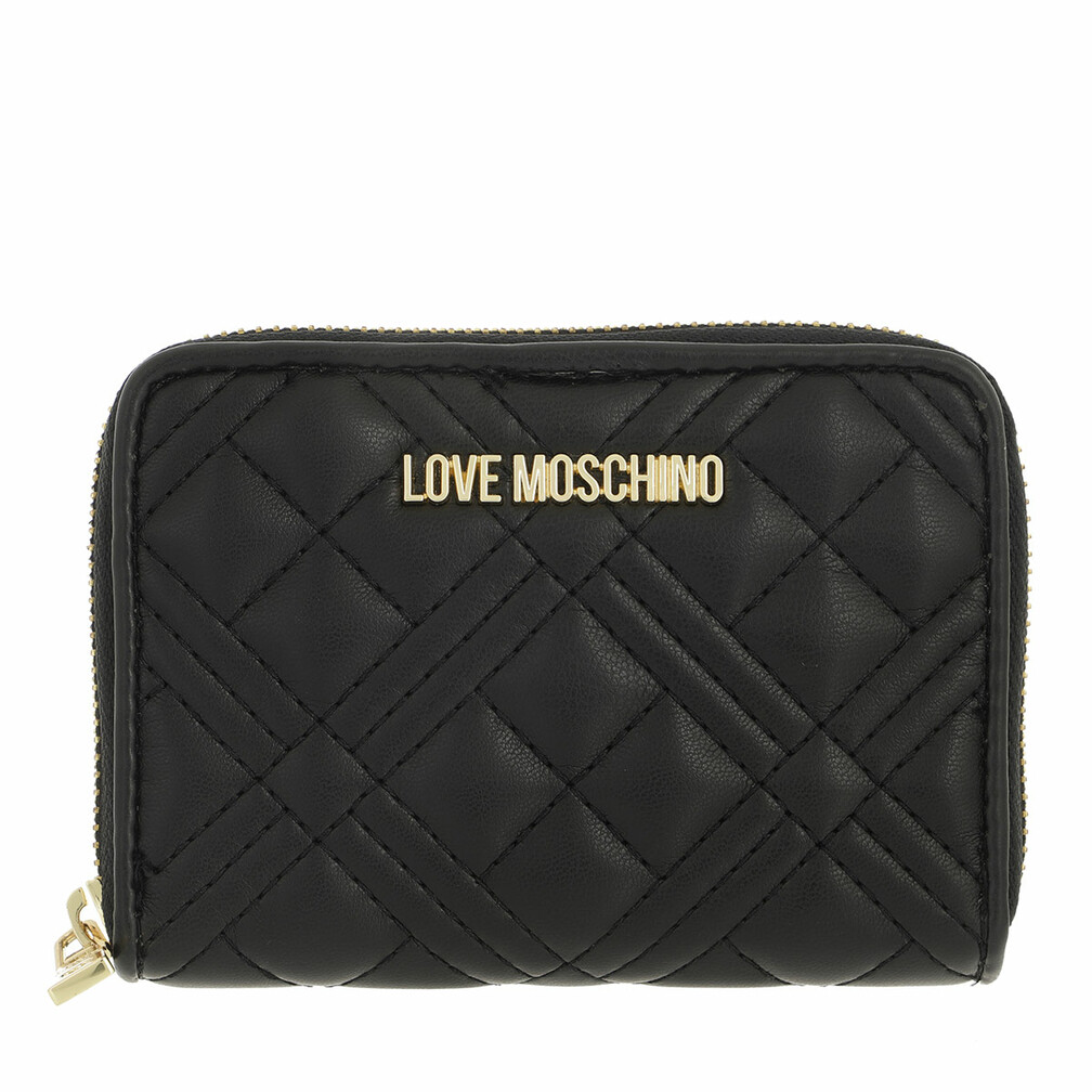 love moschino borsa canvas e pebble pu, women's top-handle bag, black (nero), 12x29x41 cm (w x h l
