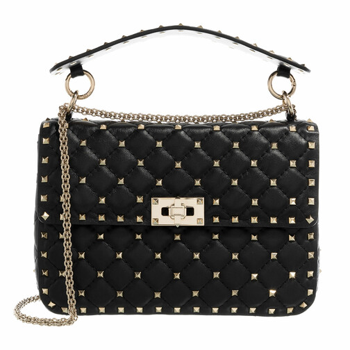 Valentino Garavani Rockstud Spike Crossbody Bag Medium Black Satchel