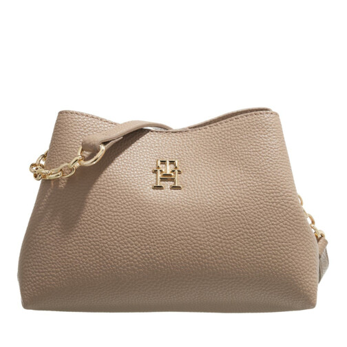 Tommy Hilfiger Th Emblem Crossover Oat Milk Crossbody Bag