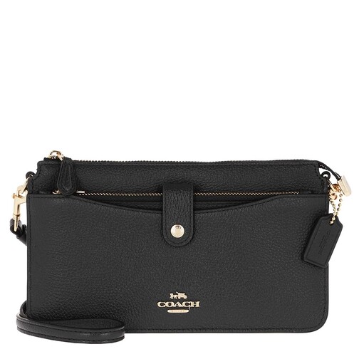 Coach Polished Pebble Leather Noa Li/Black Crossbody Bag