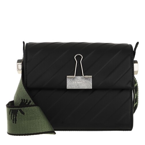 OffWhite Binder Shoulder Bag 18 Emboss Black Crossbody Bag