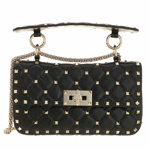 Valentino Garavani Rockstud Spike Crossbody Bag Small Black Liten
