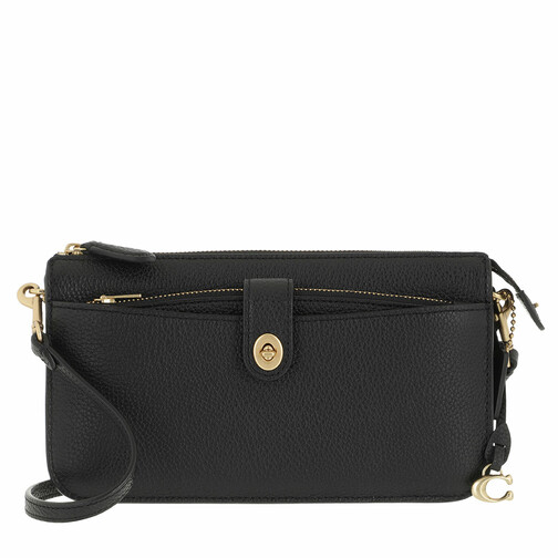 Coach Pebbled Leather Noa B4 Black Crossbody Bag