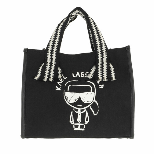 Karl Lagerfeld K/Ikonik Canvas Tote A999 Black Tote