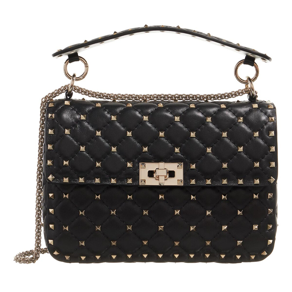 Valentino Garavani Rockstud Spike Crossbody Bag Medium Poudre Satchel