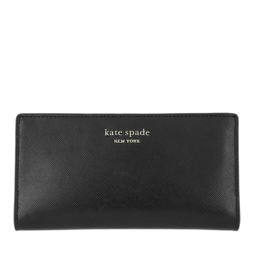 Kate Spade New York Spencer Saffiano Leather Slim Bi Fold Wallet Black