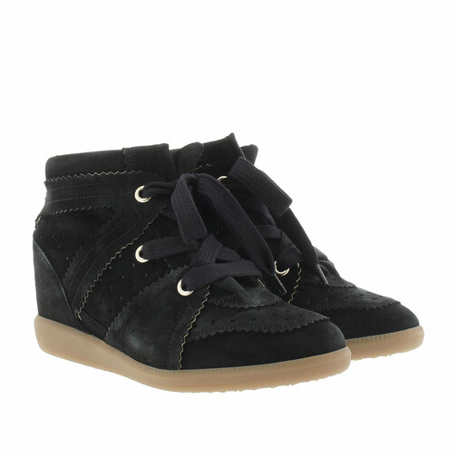 Isabel Marant Bobby Sneaker Velvet Stainer Basket Faded Black | lage-top  sneaker | fashionette
