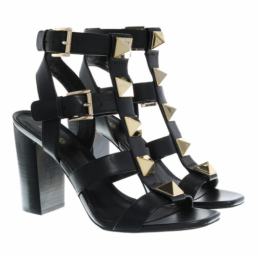 Michael Kors Wren Heeled Gladiator Black | Romeinse sandaal | fashionette