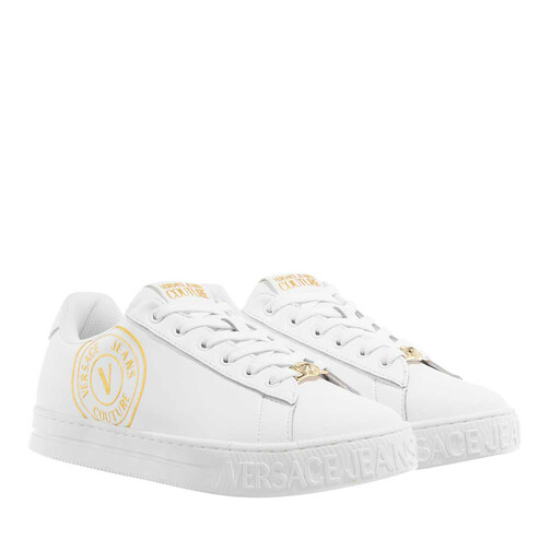 Versace Jeans Couture Shoes White + Gold LowTop Sneaker