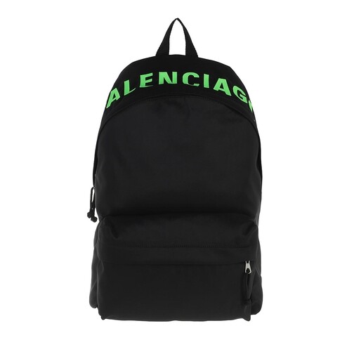 Balenciaga Wheel Backpack Black Fluo Green Rucksack