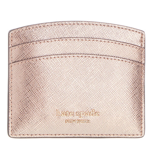 Kate Spade New York Spencer Metallic Leather Card Holder Rose Gold