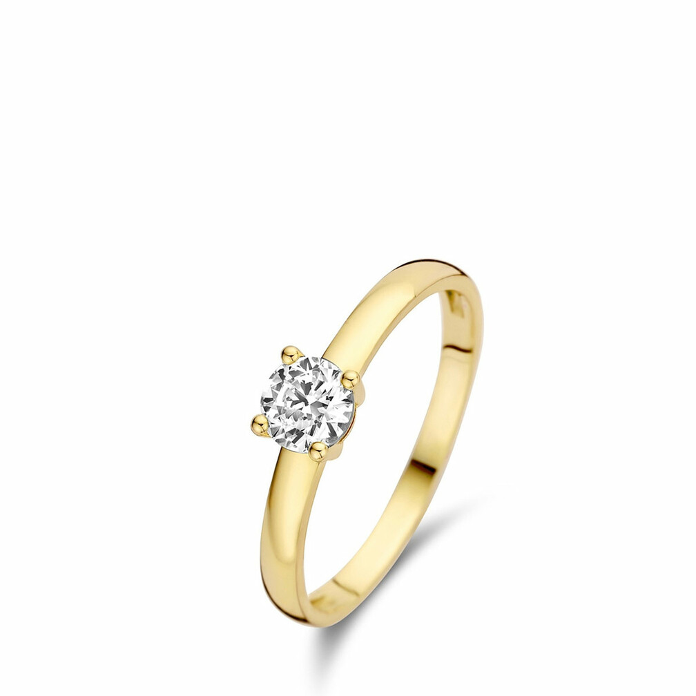 Isabel Bernard La Concorde Joelle 14 Karat Ring With Zirconia Rose Gold