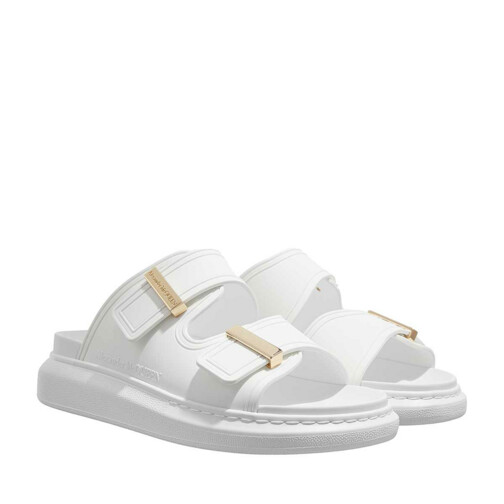 Alexander McQueen Hybrid Slides Ivory Gold Slide