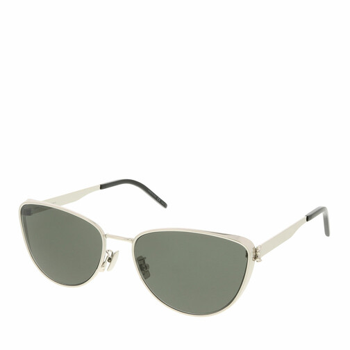 Saint Laurent SL M90004 58 Sunglass Woman Metal SilverSilverGrey