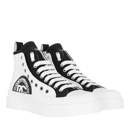 Dolce&Gabbana Portofino Mid Top Sneakers White/Black | High-Top Sneaker
