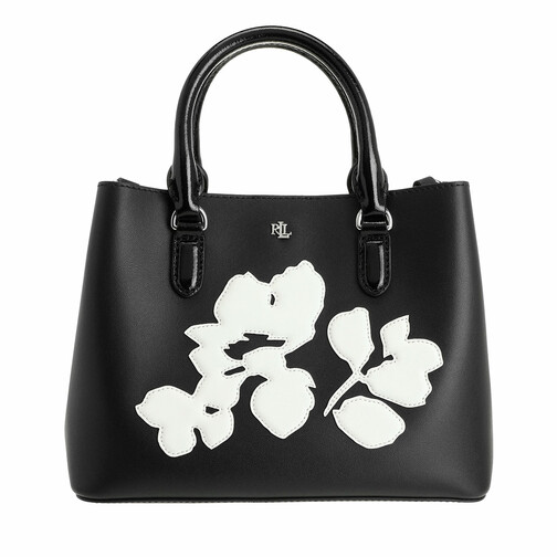 Lauren Ralph Lauren Marcy Ii Satchel Small Black/Vanilla Tote