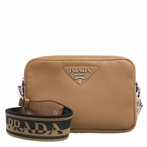 Prada Strap Shoulder Bag Leather Caramel Cross bodyväskor