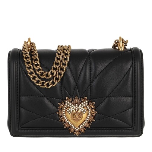 Dolce&Gabbana Devotion Crossbody Mini Bag Leather Black Crossbody Bag
