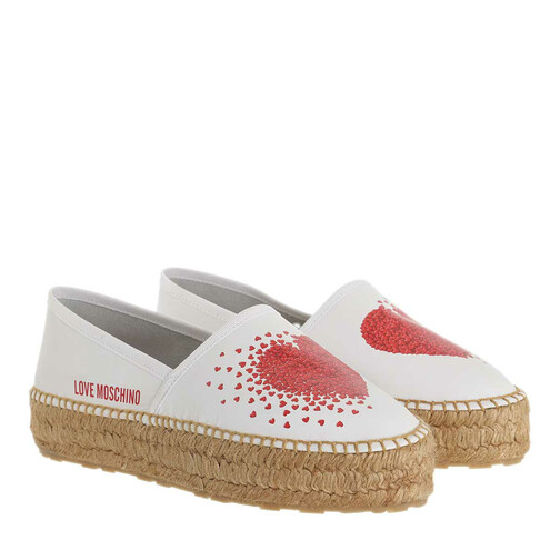 Love Moschino Scarpad Espa35 Vitello Bianco Espadrille