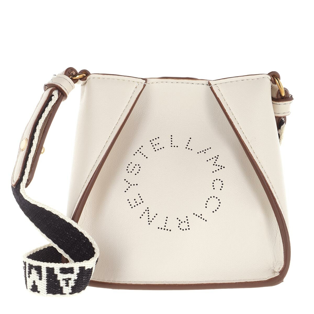 STELLA MCCARTNEY Micro Tote Bag Eco Soft Alt Nappa Logo Pure White
