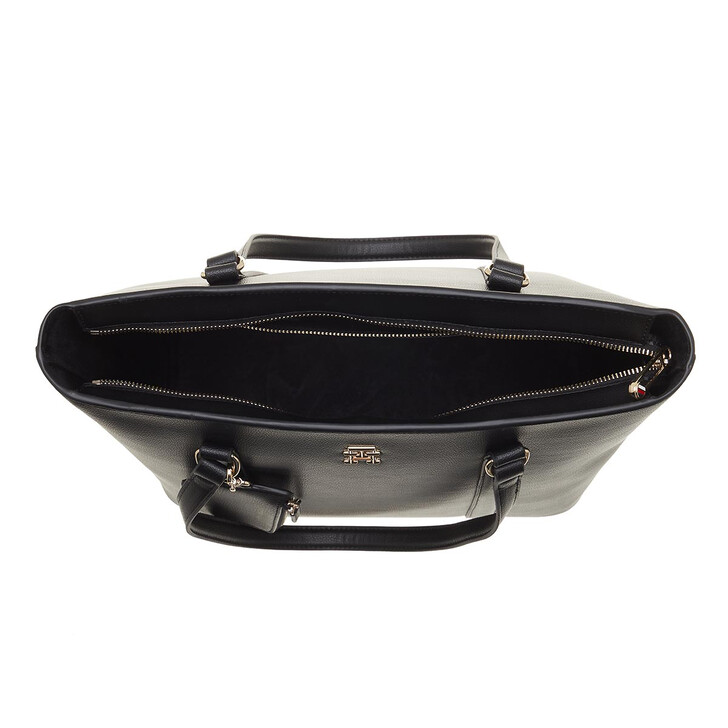 Tassen Totes Tommy Hilfiger Tote \u201eTH Soft Tote Bag Black\u201c zwart Tassen Totes Tommy Hilfiger Tote \u201eTH Soft Tote Bag Black\u201c zwart