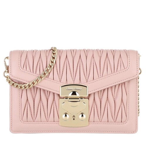 Miu Miu Small Confidential Crossbody Bag Matelassé Opale Crossbody