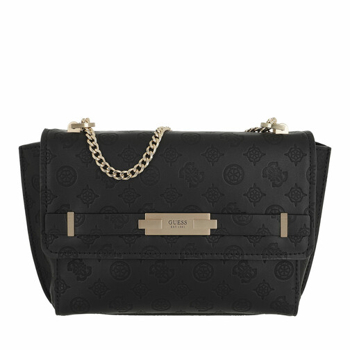 Guess Bea Convertible Crossbody Flap Black Crossbody Bag