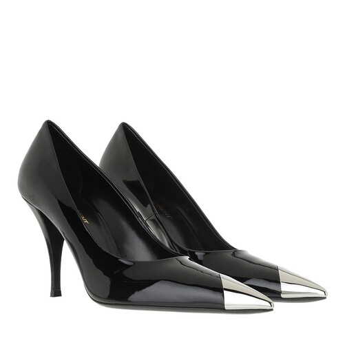 Saint Laurent Vesper Pumps Patent Leather Black Hög klack