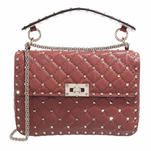 Valentino Garavani Rockstud Spike Crossbody Bag Medium Ginger Bread