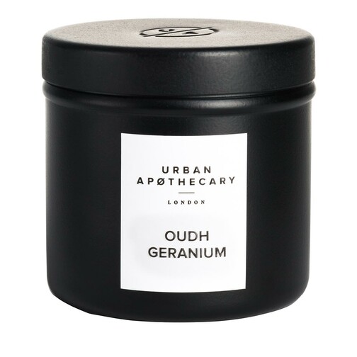 Urban Apothecary Luxury Iron Travel Candle Oudh Geranium Duftkerze