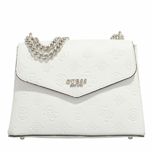 Guess Galeria Convertible Crossbody Flap White Crossbody Bag