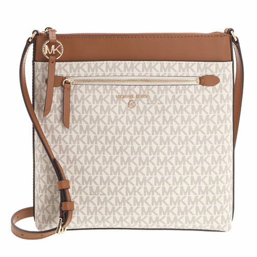 Michael Kors Large Flat Crossbody Vanilla/Acrn Crossbody Bag