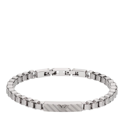 Emporio Armani Stainless Steel ID Bracelet Silver Bracelet