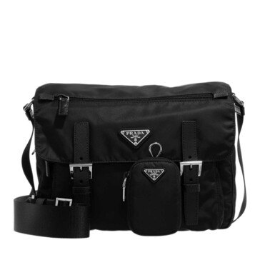 Prada black nylon shoulder bag clearance