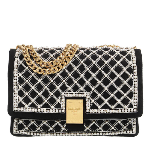 Balmain 1945 Soft Perls Crossbody Bag Black Crossbody Bag