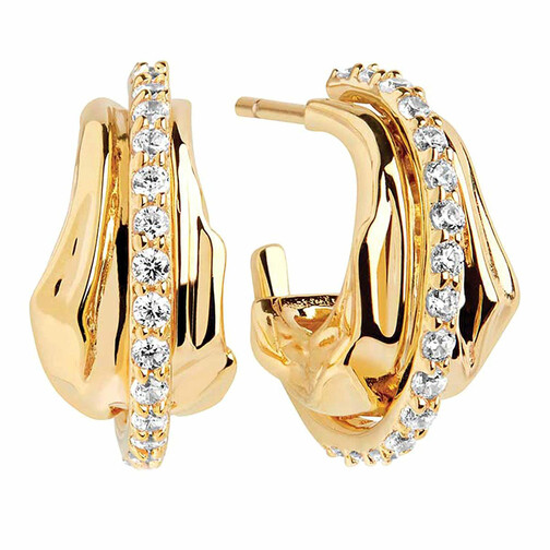 Sif Jakobs Jewellery Vulcanello Piccolo Earrings 18K Yellow Gold Plated