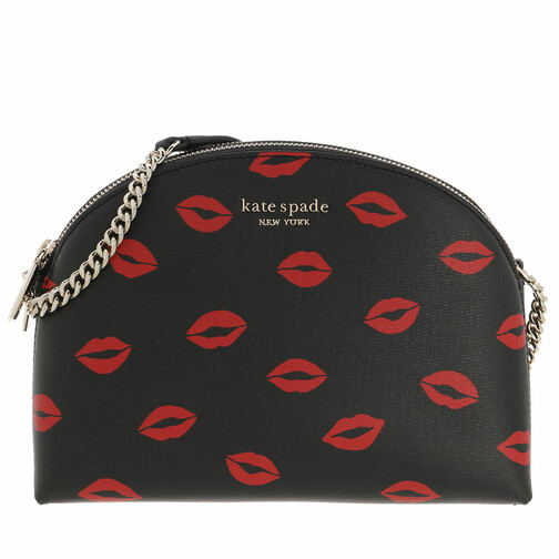 Kate Spade New York Spencer Kisses Double Zip Dome Crossbody Black