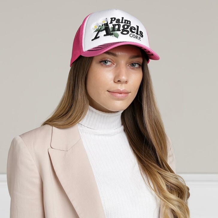 Palm Angels Daisy Logo Cap Pink Black 
