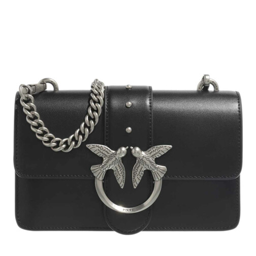 Pinko Love Mini Icon Simply Nero Old Silver Borsetta a tracolla