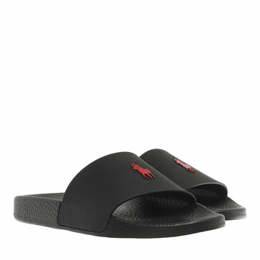 Polo Ralph Lauren Eva Pool Slide Black/Red | Slide | fashionette
