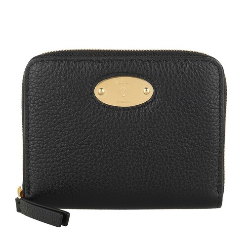Mulberry Plaque Small Zip Around Wallet Black Portemonnaie mit Zip