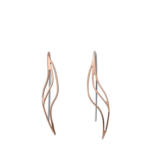 Skagen Steel Drop Earrings Rose Gold Drop Earring