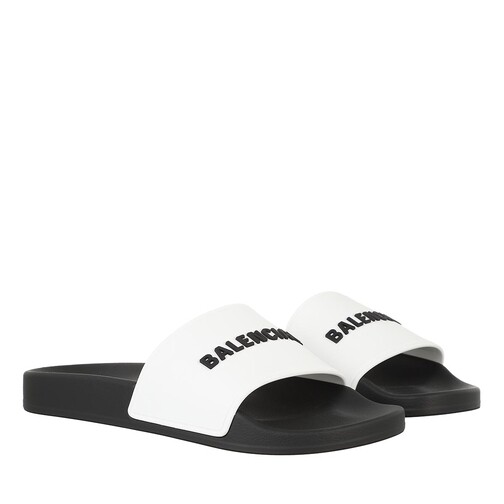 white balenciaga slides