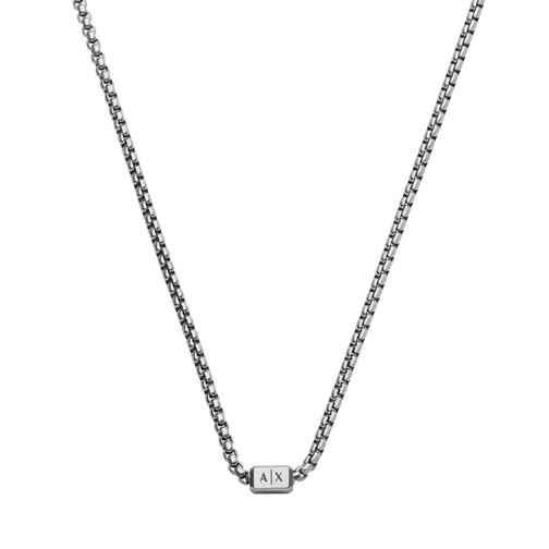 Armani Exchange Armani Exchange Stainless Steel Chain Necklace Silver